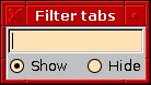 Filter tabs